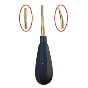 12 piece Premium Dental Luxating Elevator – Curved & Straight Titanium-Coated Extraction Tool