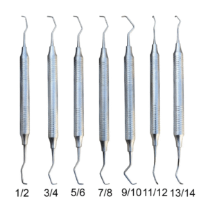 4 set of Gracey Curettes Set 1/2–13/14 – Stainless Steel Periodontal Scaling Instruments -